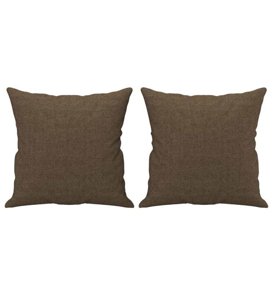 Zierkissen 2 Stk. Braun 40x40 cm Stoff