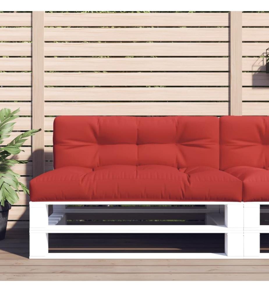 Palettenkissen Rot 120x40x12 cm Stoff