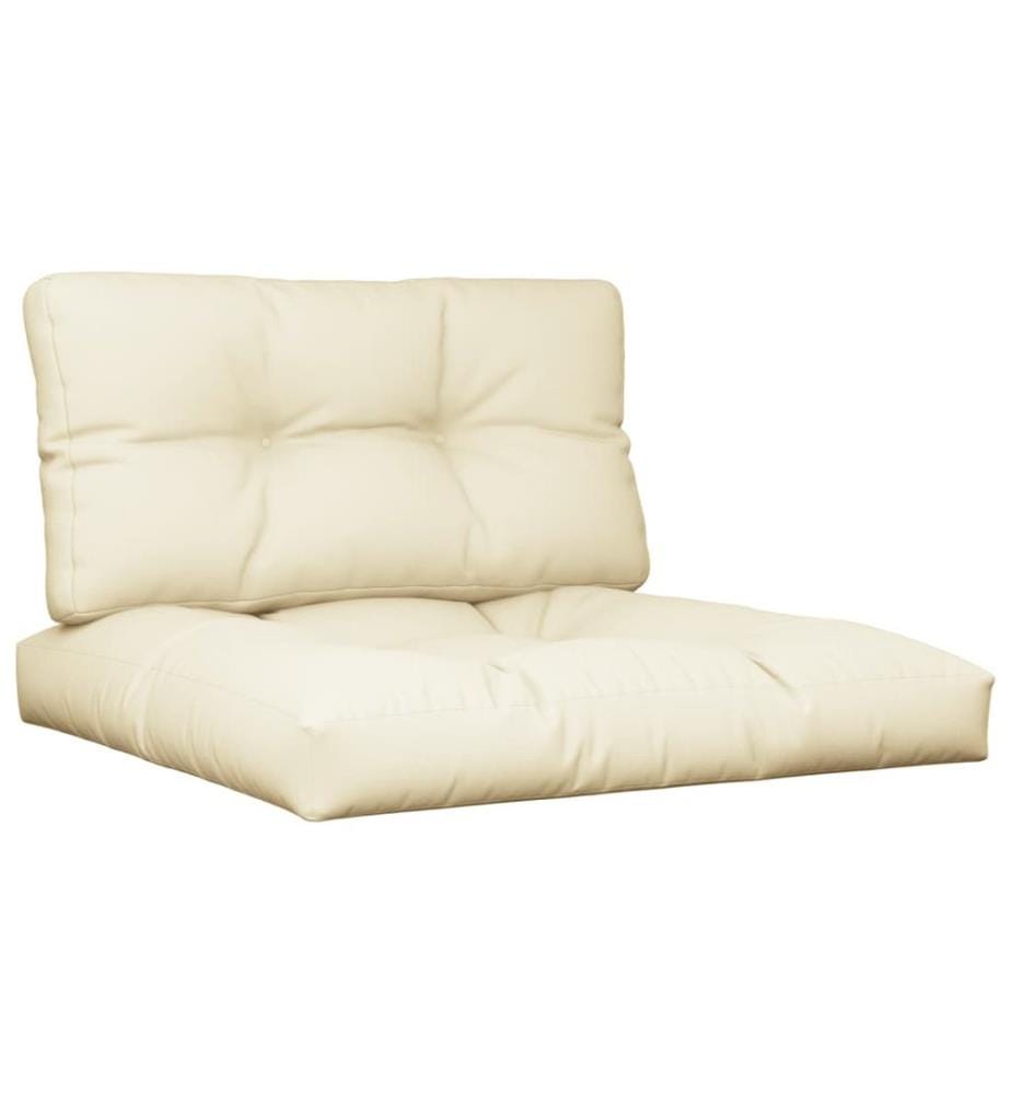 Palettenkissen 2-tlg. Creme Stoff