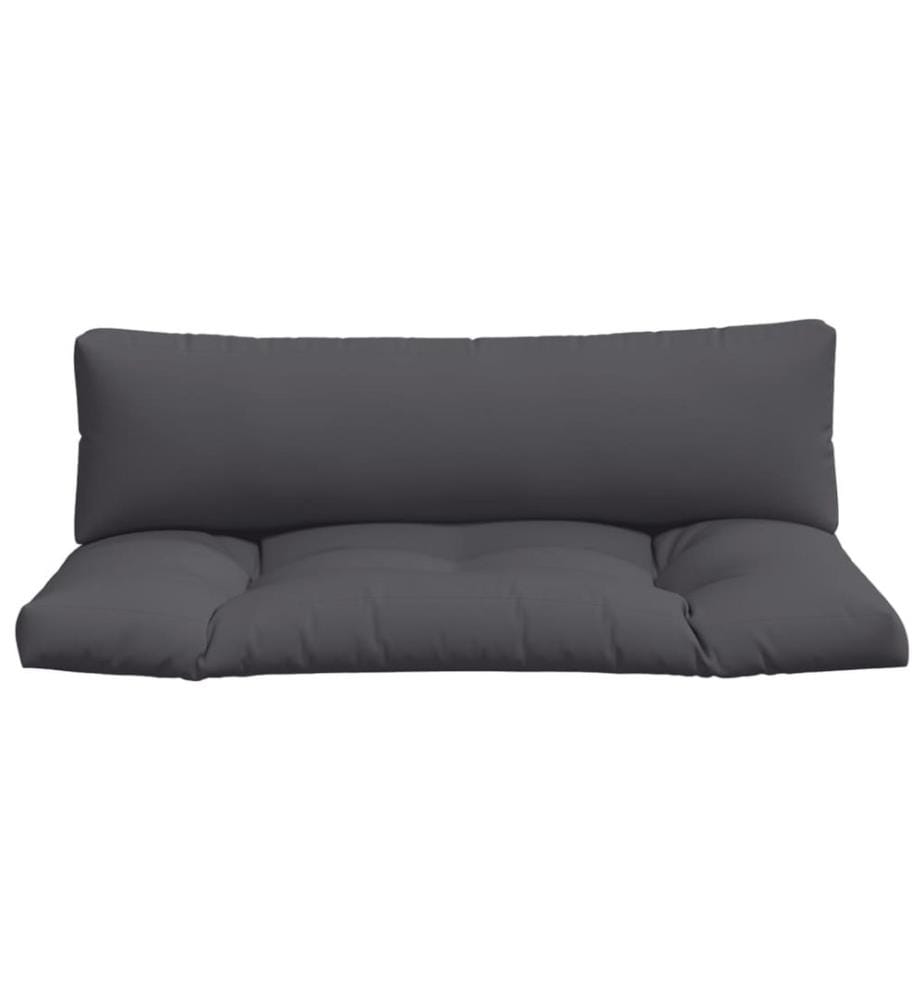 Coussins de palette lot de 2 anthracite tissu
