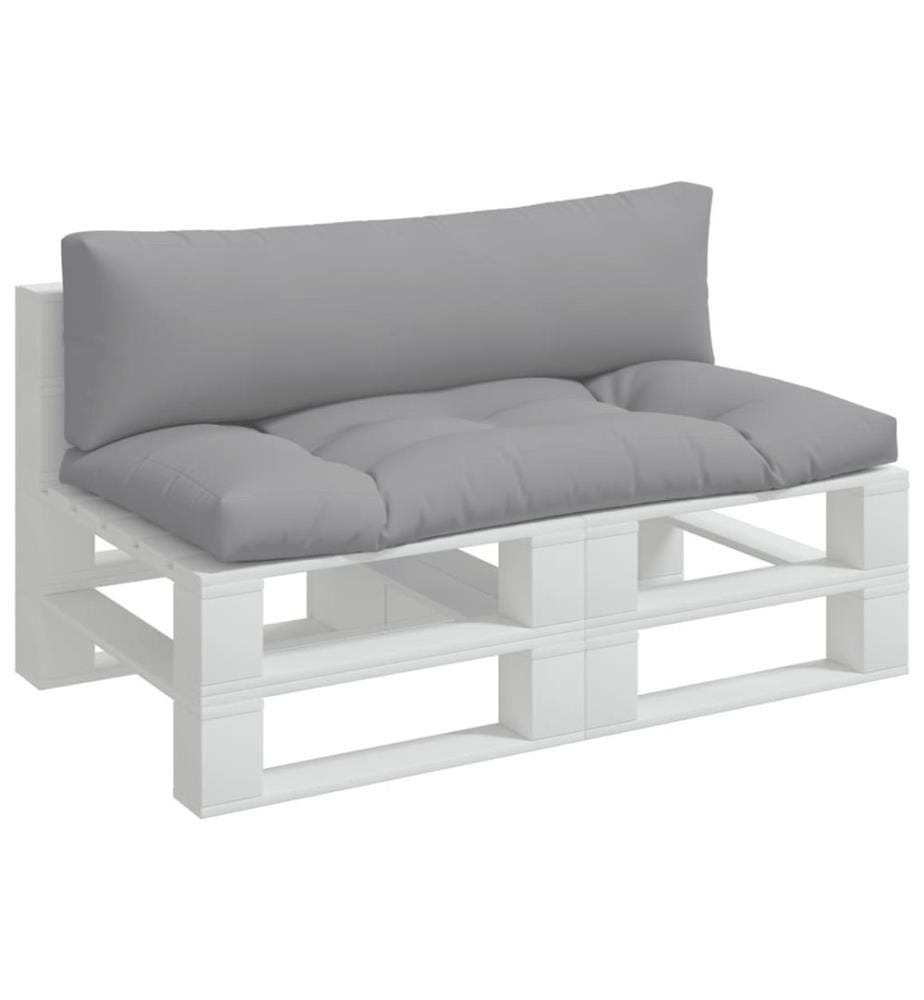 Coussins de palette lot de 2 gris tissu