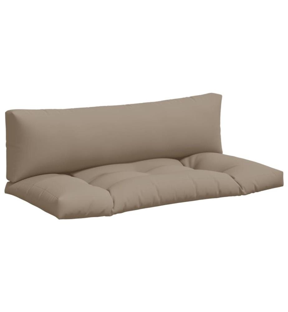 Coussins de palette lot de 2 taupe tissu