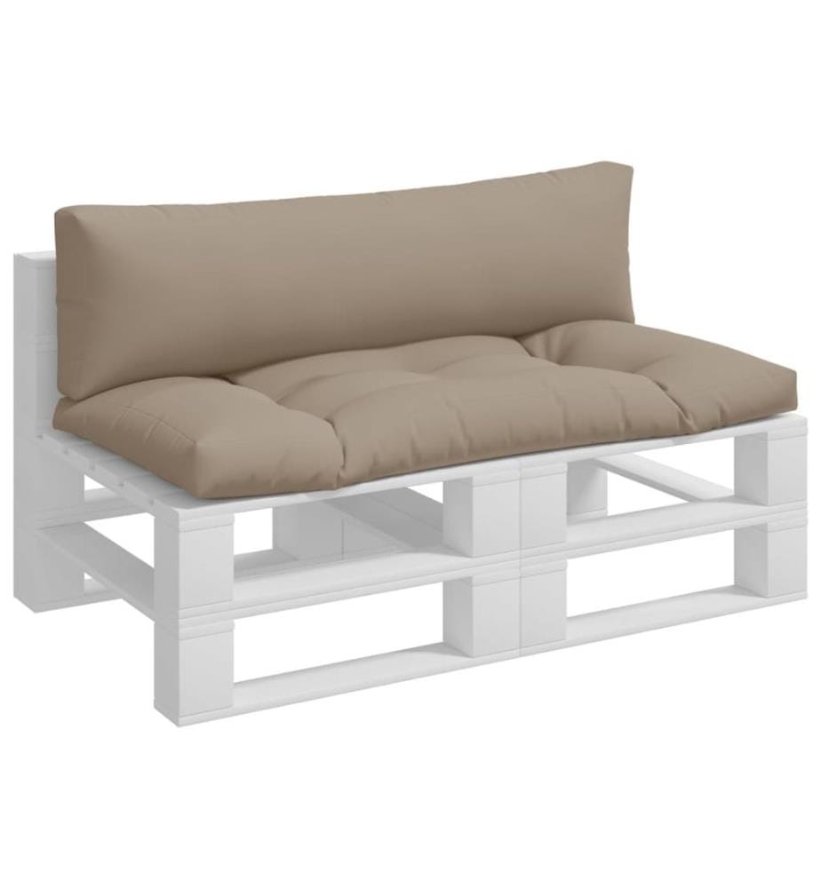 Coussins de palette lot de 2 taupe tissu