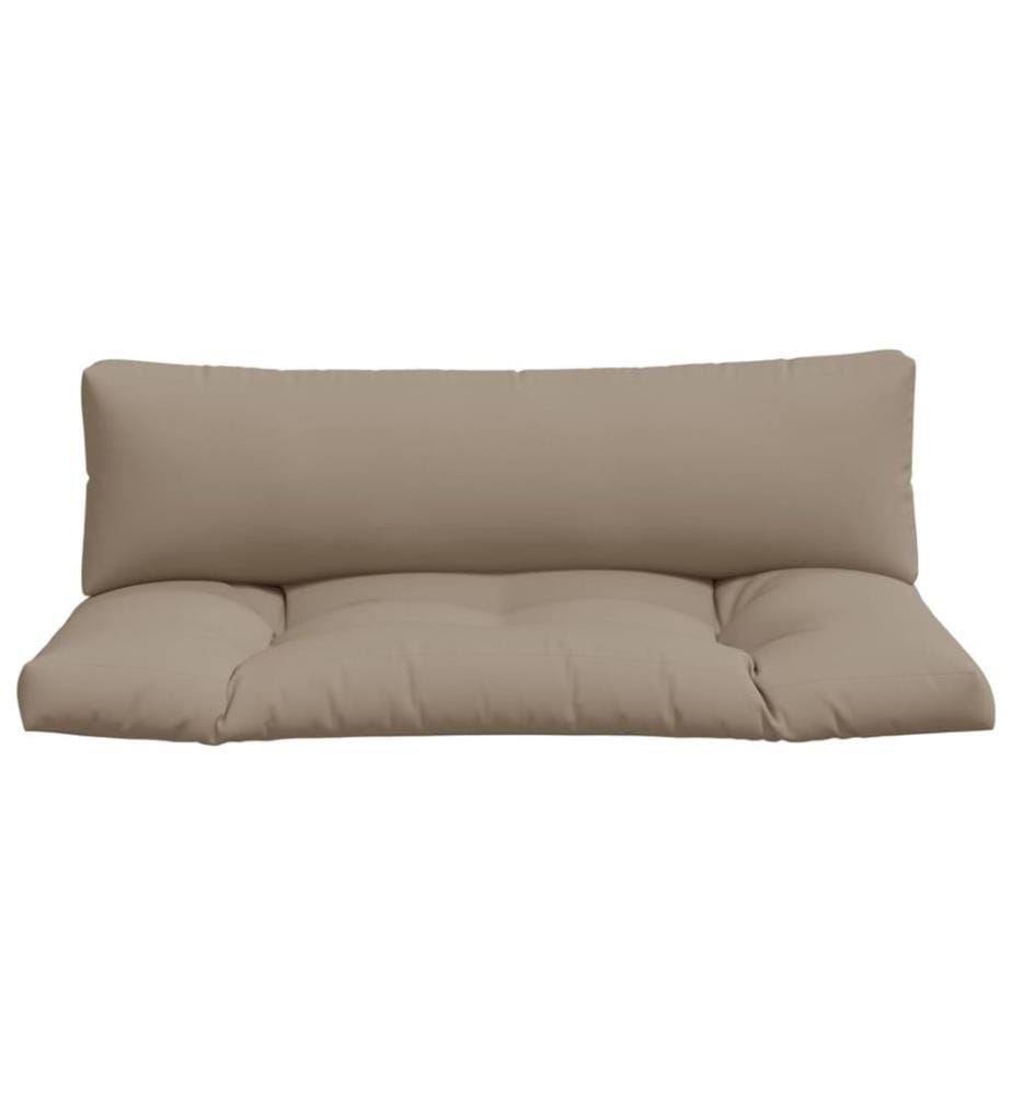 Coussins de palette lot de 2 taupe tissu