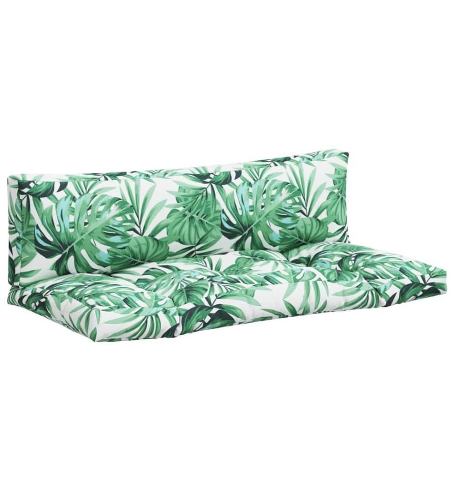 Coussins de palette lot de 2 motif de feuilles tissu