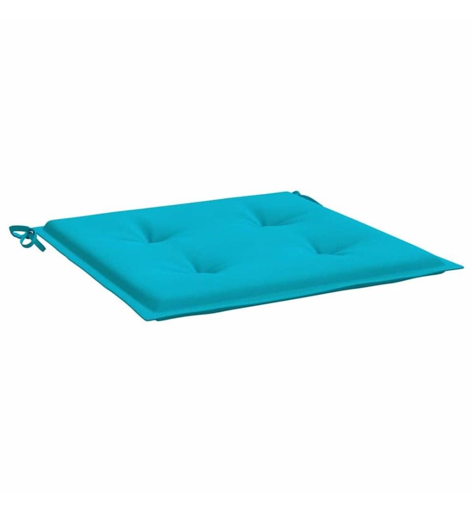 Gartenstuhl-Kissen 6 Stk. Türkis 40x40x4 cm Stoff