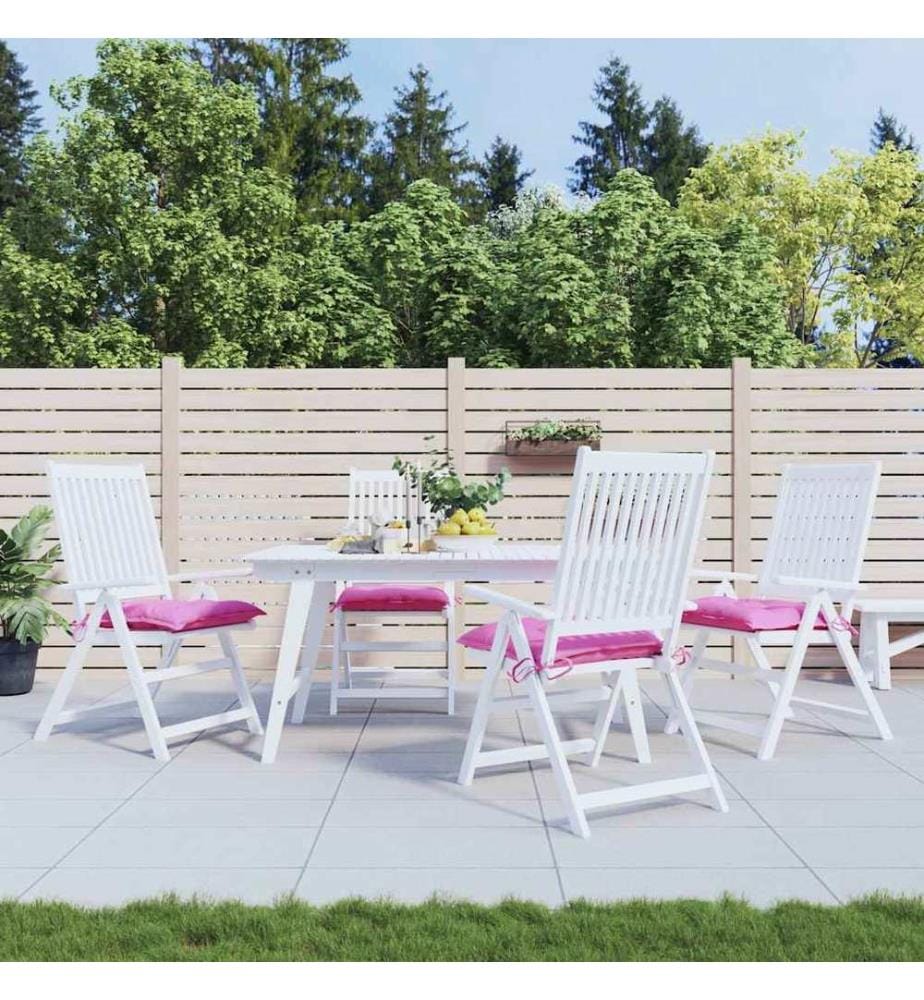 Coussins de chaise lot de 4 rose 50x50x7 cm tissu oxford