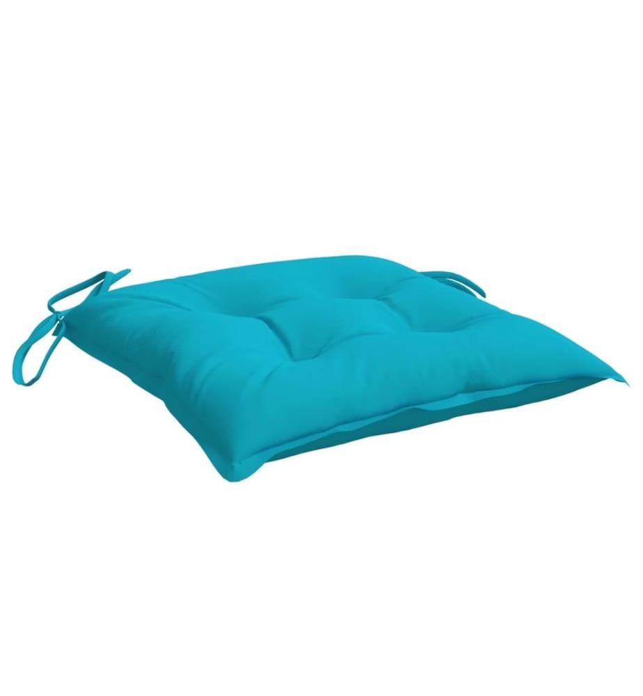 Coussins de chaise lot de 6 turquoise 50x50x7 cm tissu oxford