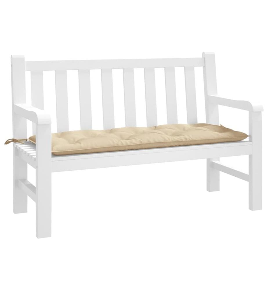 Gartenbank-Auflage Beige 120x50x7 cm Oxford-Gewebe