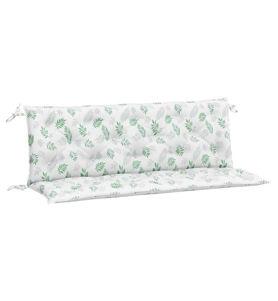 Gartenbank-Auflagen 2 Stk. Blattmuster 150x50x7 cm Stoff