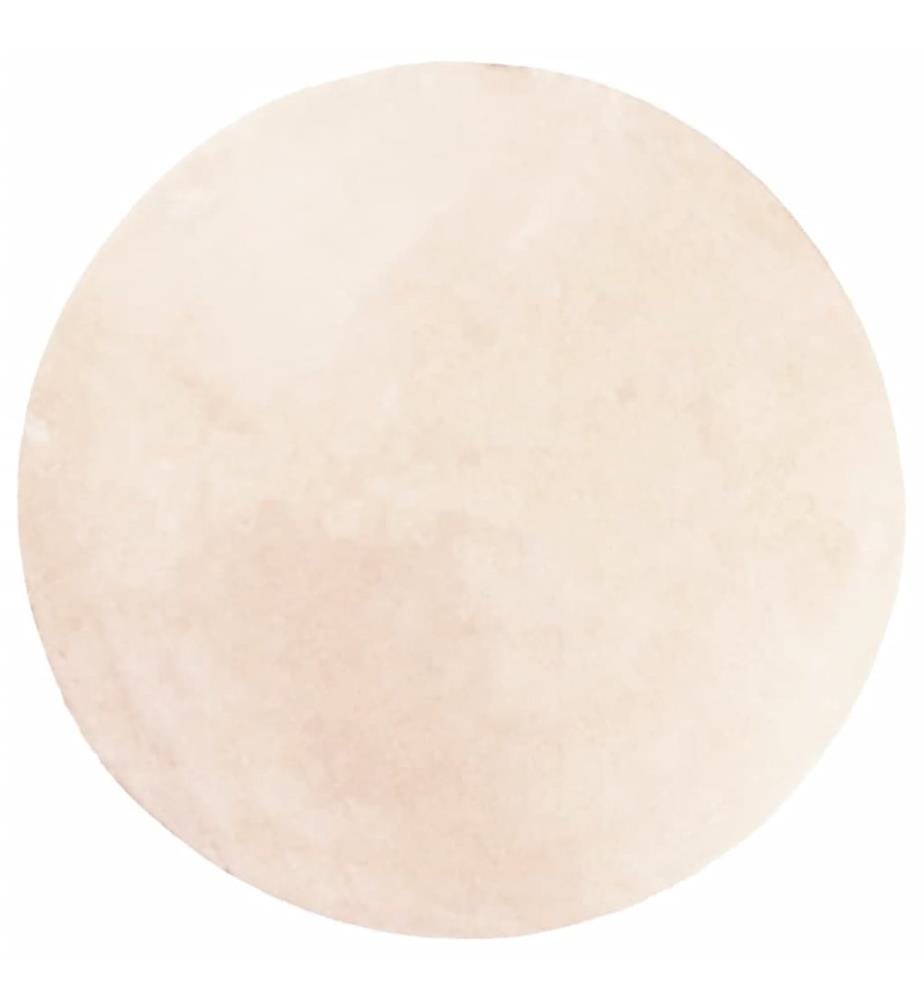 Tapis à poils courts doux et lavable beige Ø 200 cm