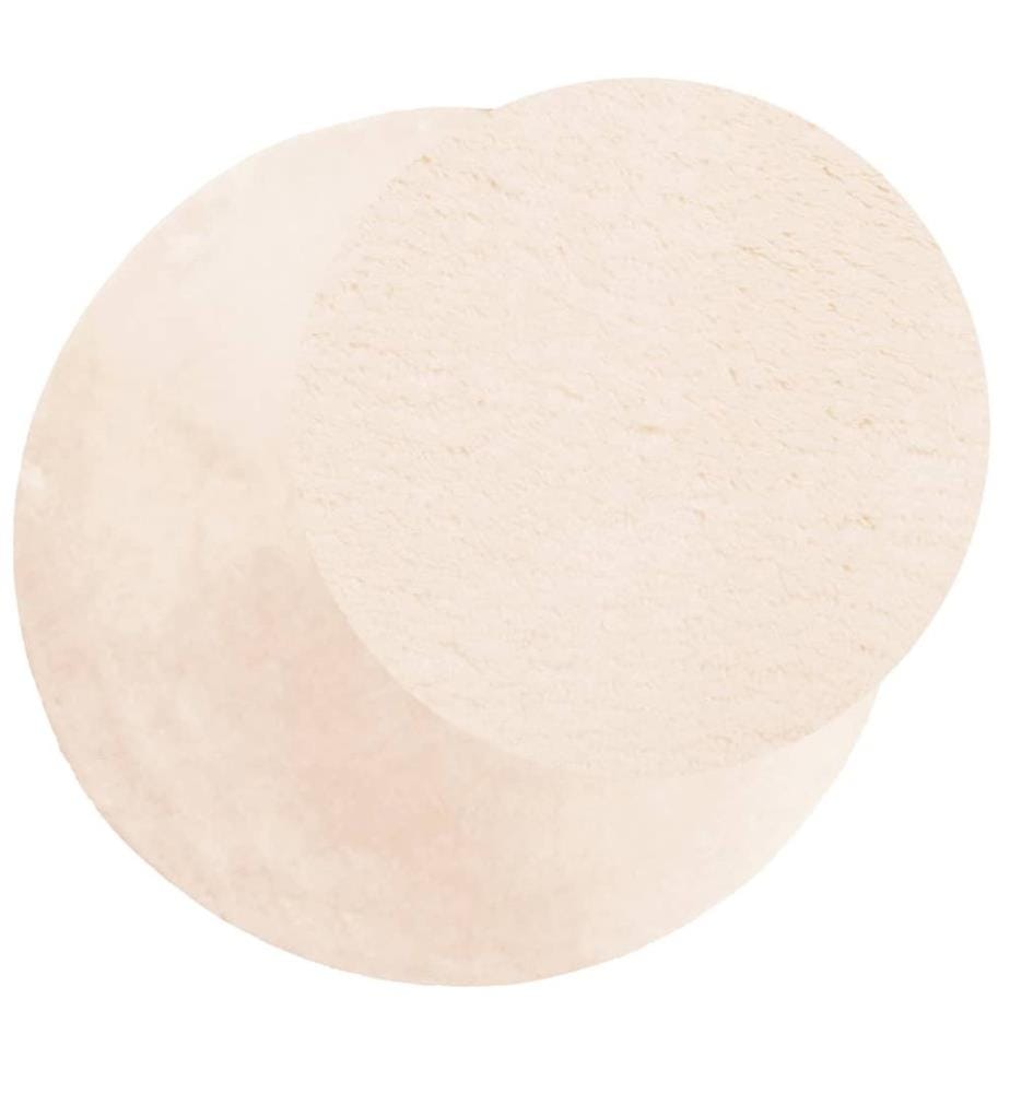 Tapis à poils courts doux et lavable beige Ø 200 cm