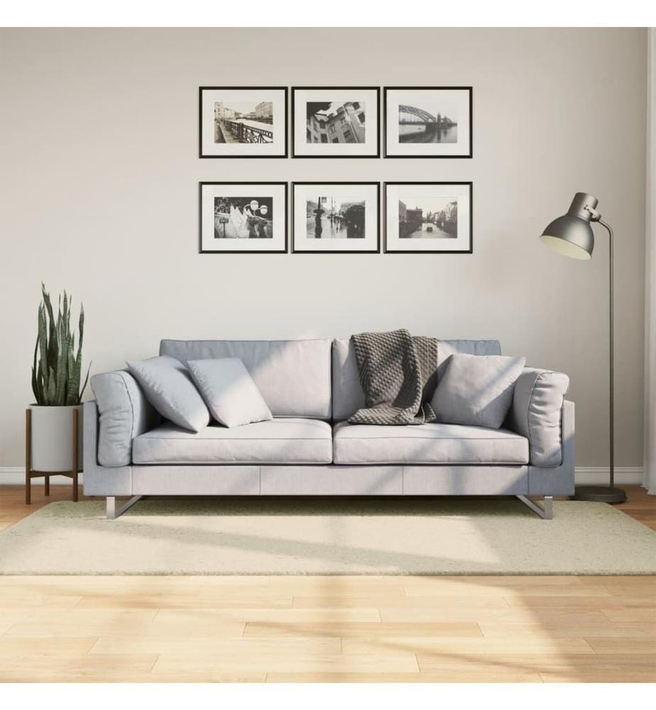 Teppich HUARTE Kurzflor Weich und Waschbar Creme 100x200 cm