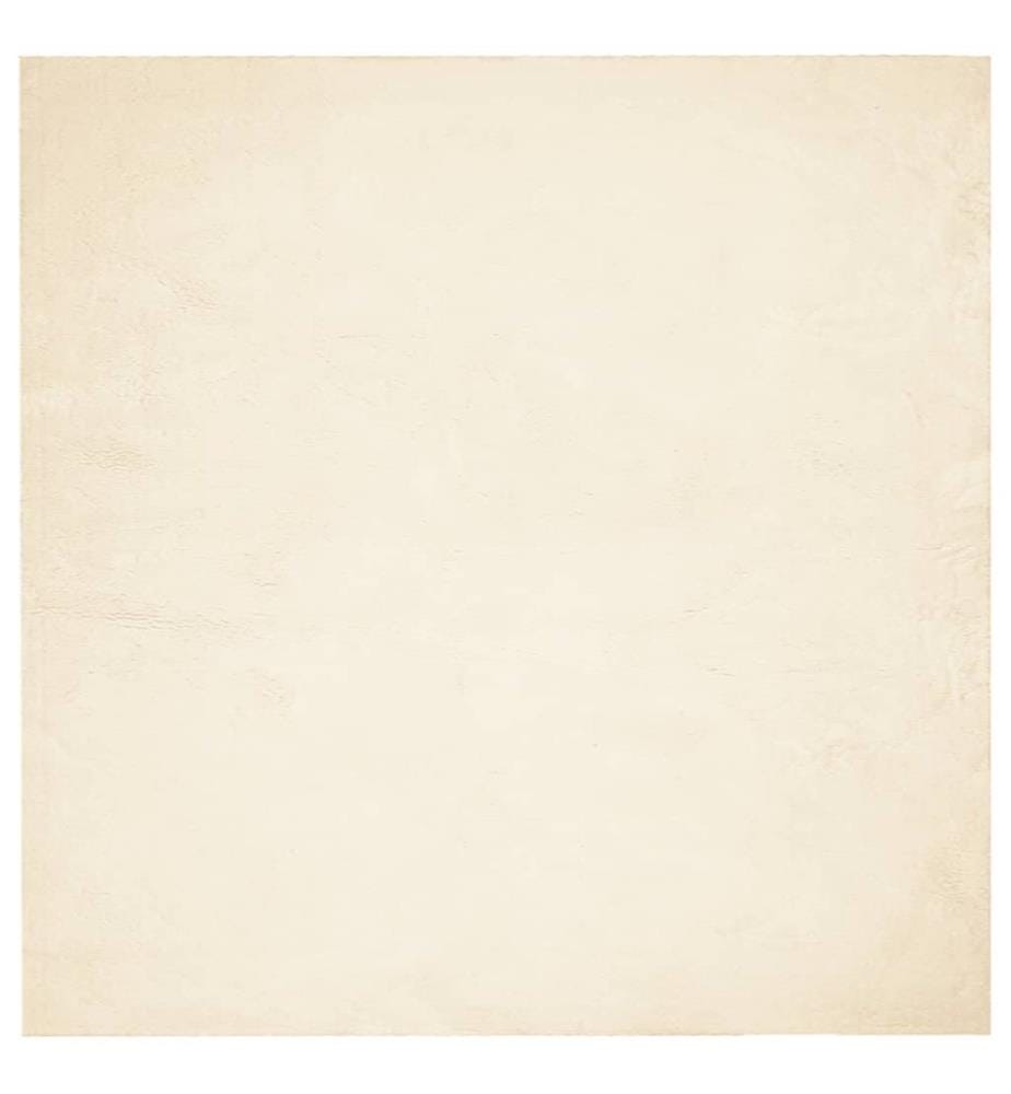 Teppich HUARTE Kurzflor Weich und Waschbar Creme 200x200 cm