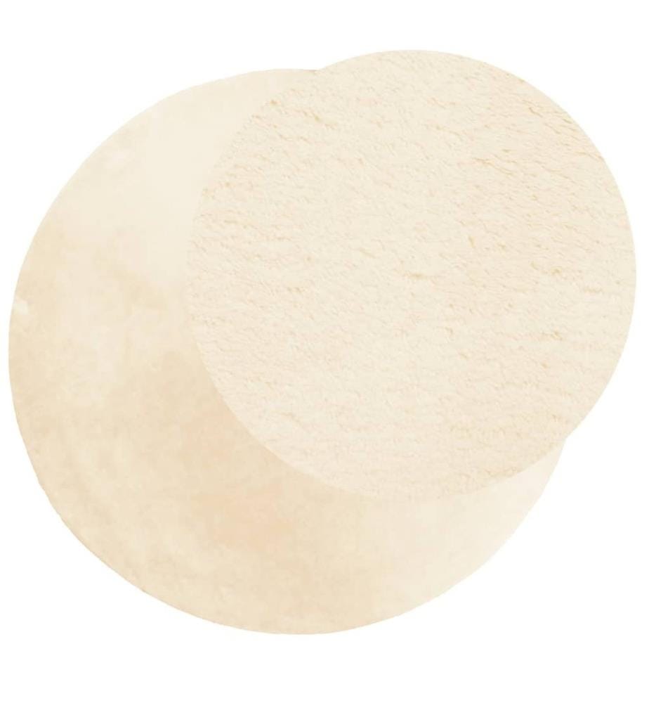 Teppich HUARTE Kurzflor Weich und Waschbar Creme Ø 200 cm