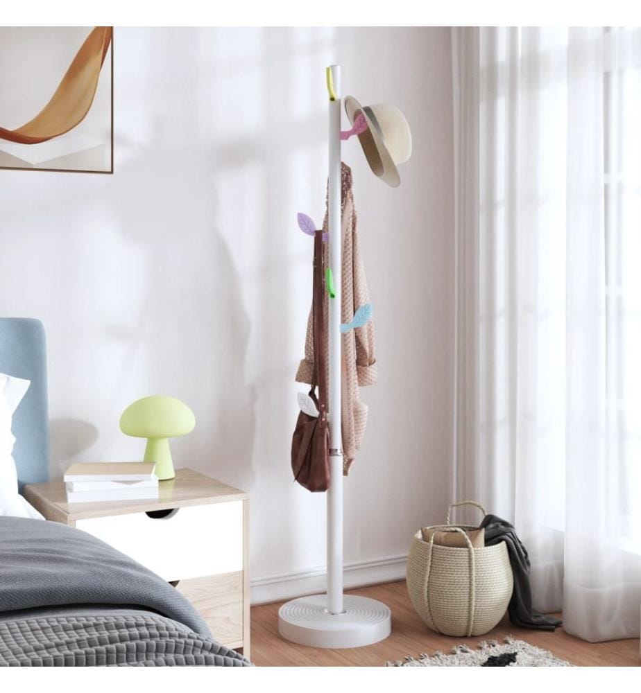 Garderobenständer Weiss 172 cm Pulverbeschichtetes Eisen