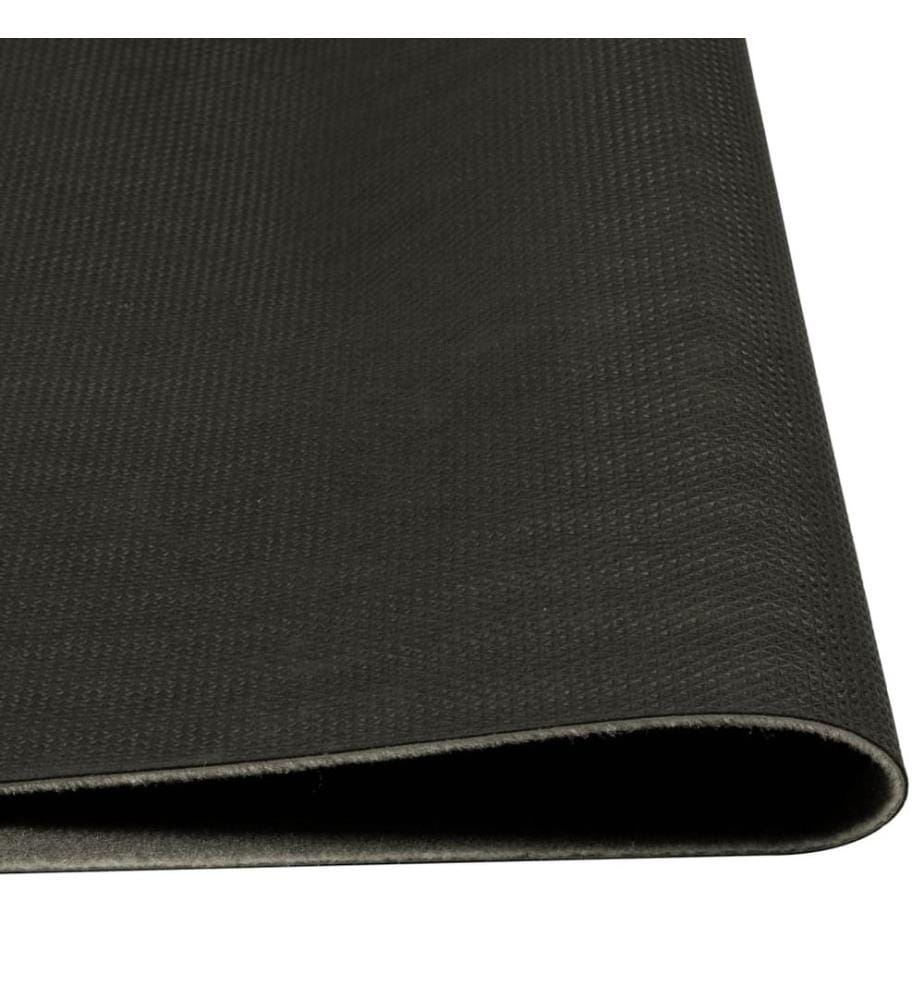 Küchenteppich Waschbar Morgen Schwarz 60x180 cm Samt