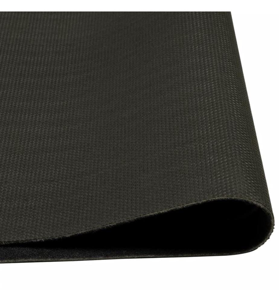 Tapis de cuisine lavable imprimé tasse noir 60x180 cm velours