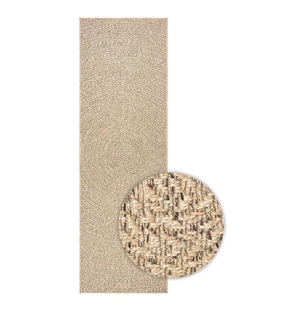 Teppich ZIZUR 80x200 cm Jute-Optik Indoor und Outdoor