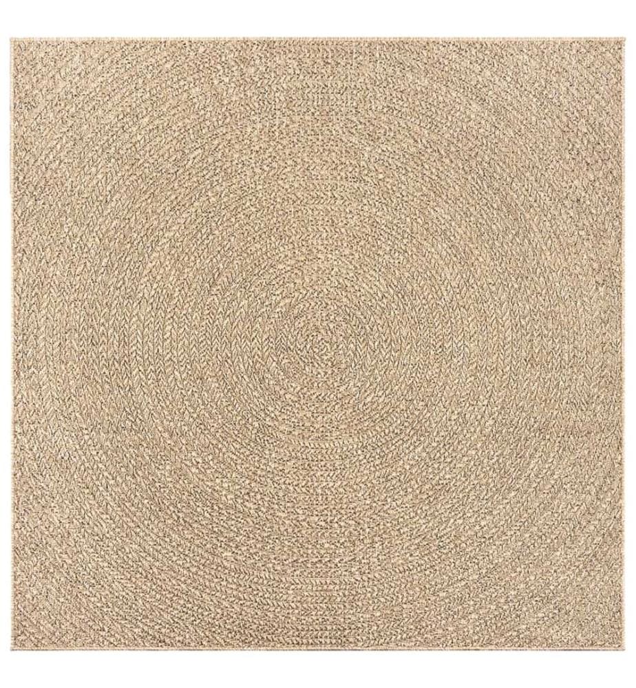 Tapis ZIZUR 200x200 cm aspect de jute intérieur et extérieur