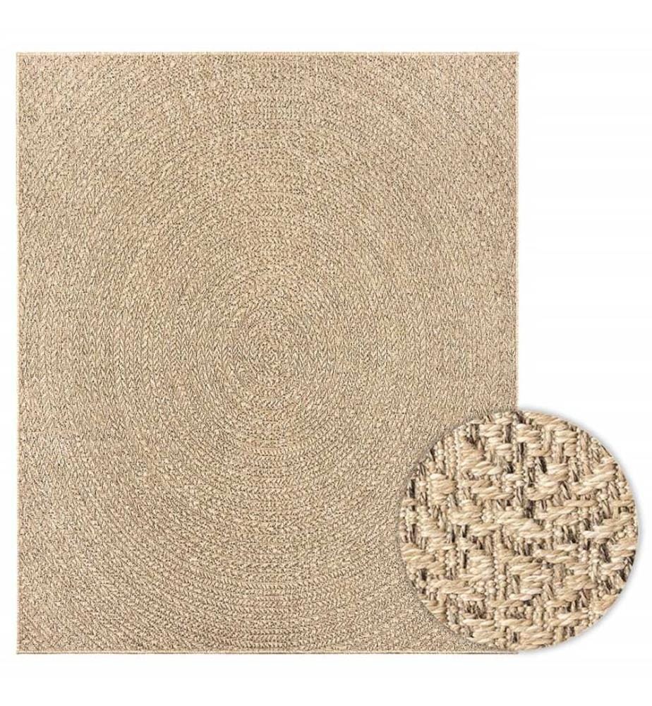 Tapis ZIZUR 240x340 cm aspect de jute intérieur et extérieur
