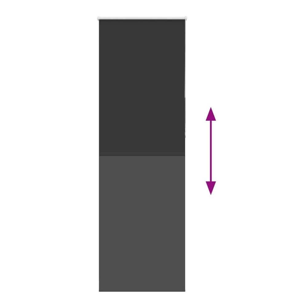 Verdunkelungsrollo Schwarz 80x230 cm Stoffbreite 75,7 cm