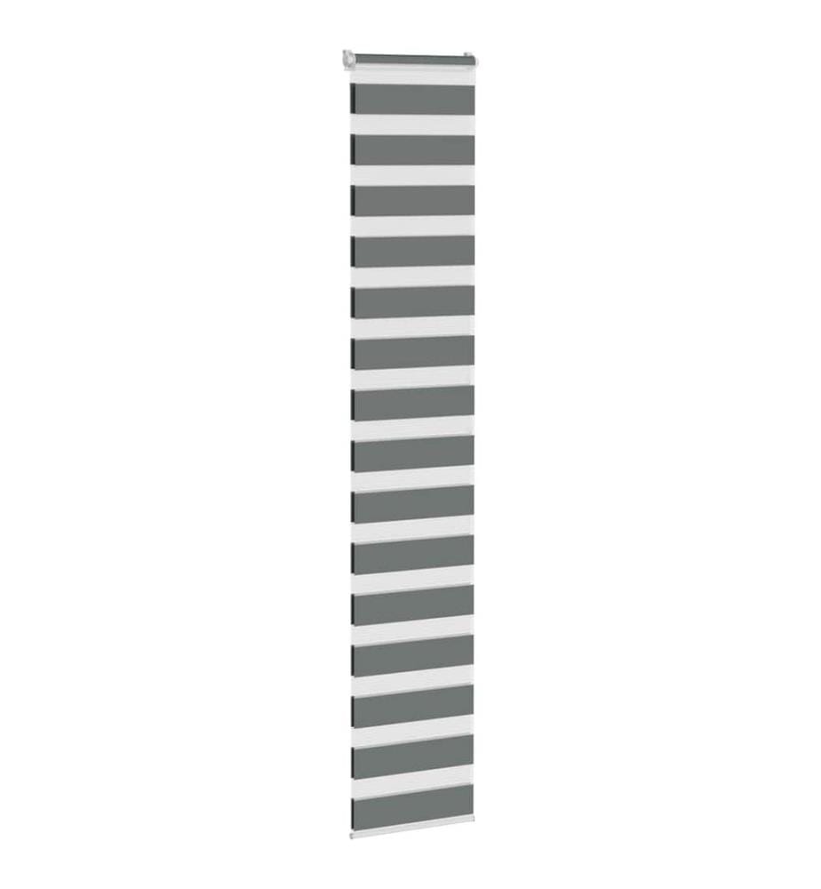 Doppelrollo Dunkelgrau 50x200 cm Stoffbreite 45,9 cm Polyester