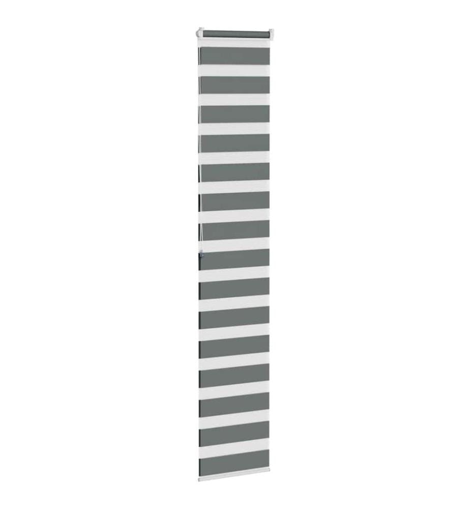 Doppelrollo Dunkelgrau 50x200 cm Stoffbreite 45,9 cm Polyester