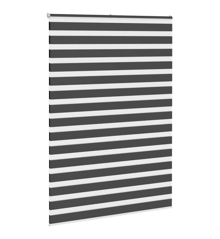Doppelrollo Schwarz 160x200 cm Stoffbreite 155,9 cm Polyester