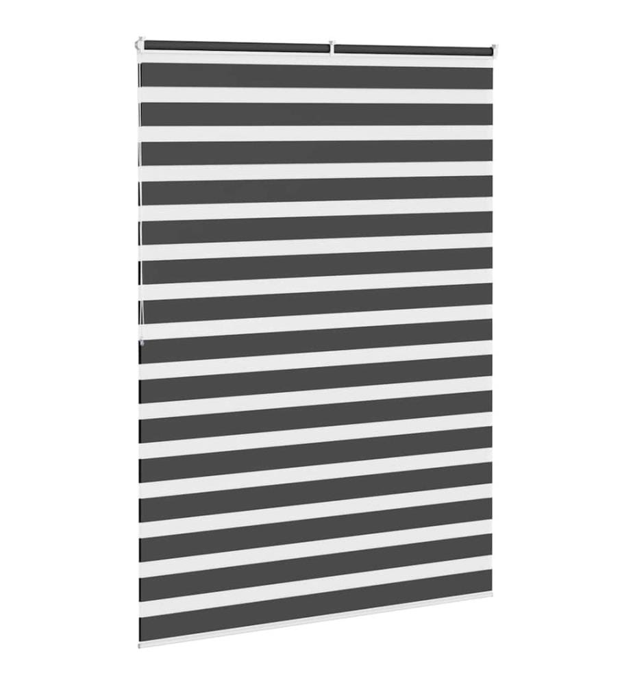 Doppelrollo Schwarz 160x200 cm Stoffbreite 155,9 cm Polyester