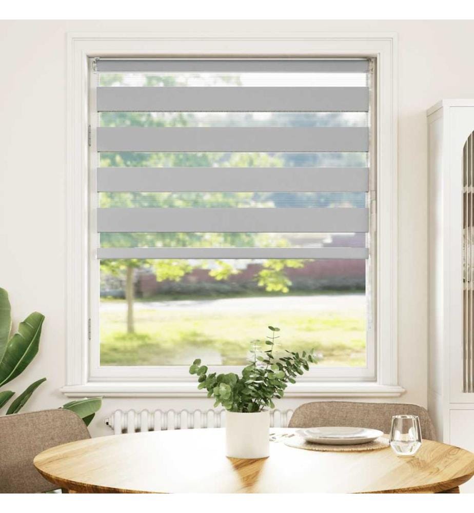 Doppelrollo Hellgrau 115x150 cm Stoffbreite 110,9 cm Polyester