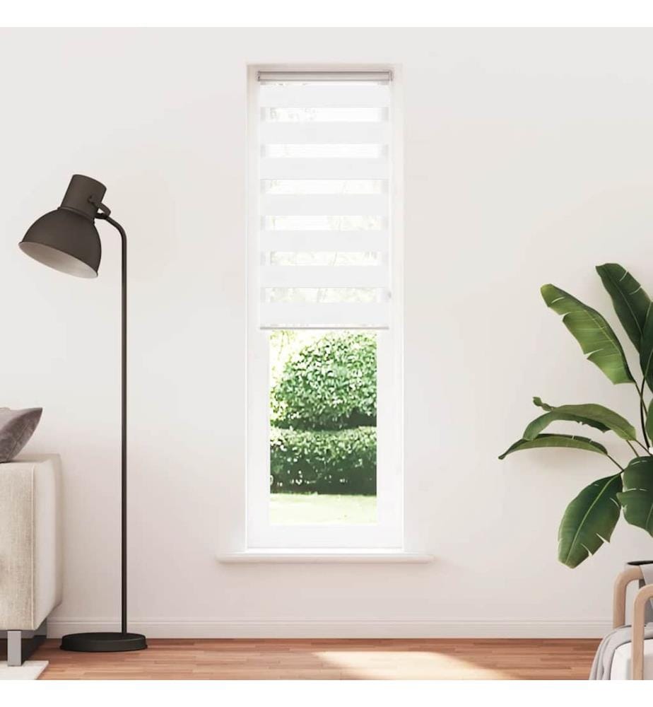 Doppelrollo Weiss 65x200 cm Stoffbreite 60,9 cm Polyester