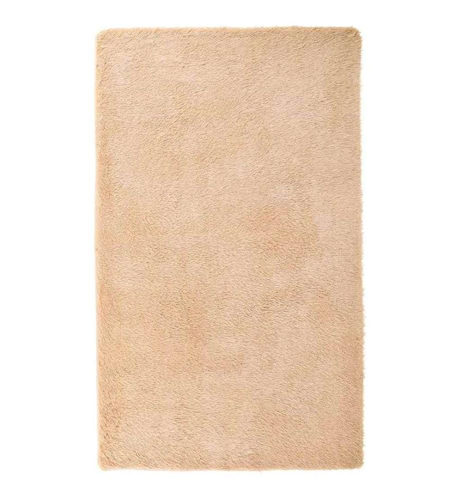 Teppich Shaggy Hochflor NAVARRA Beige 60x100 cm Polyester