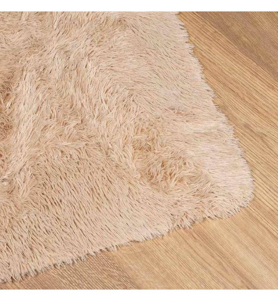 Teppich Shaggy Hochflor NAVARRA Beige 60x100 cm Polyester