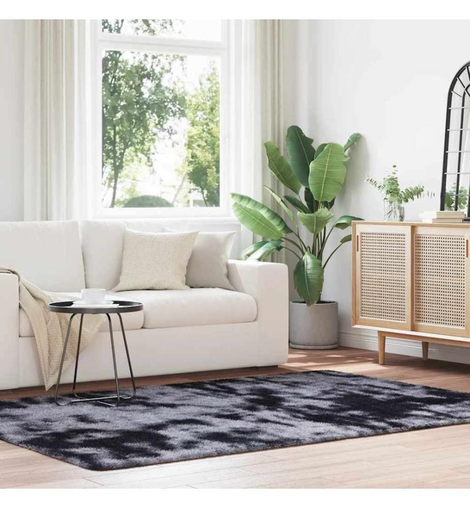 Teppich Shaggy Hochflor NAVARRA Dunkelgrau 160x230 cm Polyester