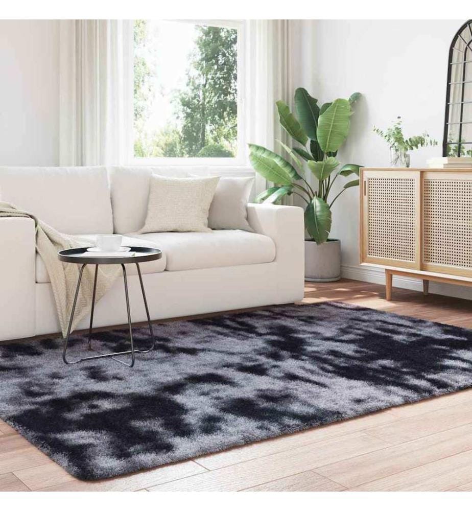 Teppich Shaggy Hochflor NAVARRA Dunkelgrau 160x230 cm Polyester