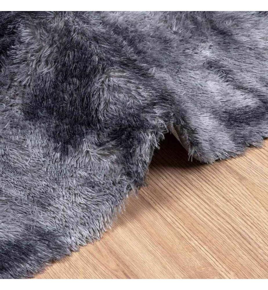 Teppich Shaggy Hochflor NAVARRA Dunkelgrau 160x230 cm Polyester