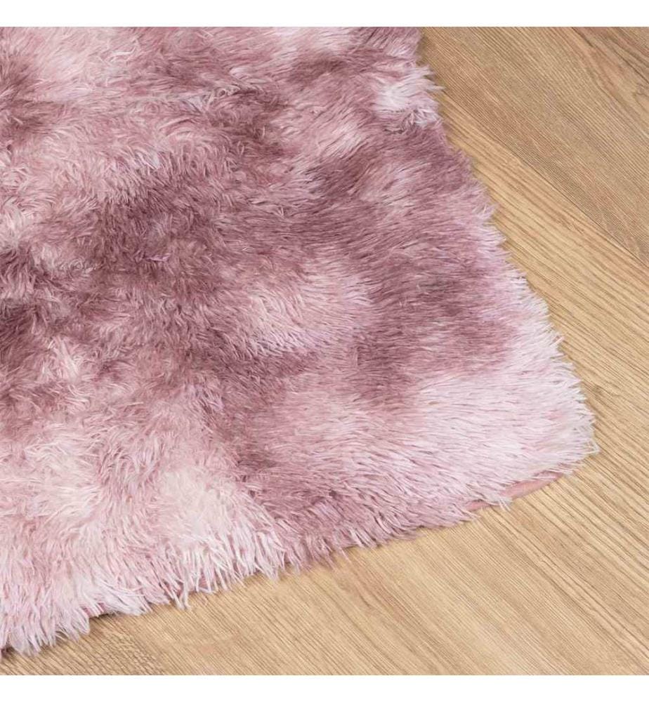 Tapis Shaggy à poils longs NAVARRA rose poudré 200x290 cm