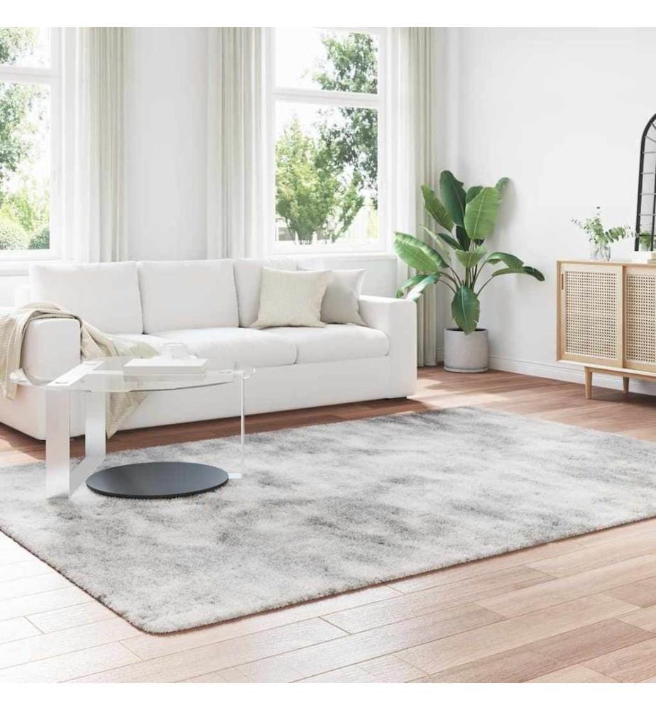 Teppich Shaggy Hochflor NAVARRA Silbergrau 200x290 cm Polyester