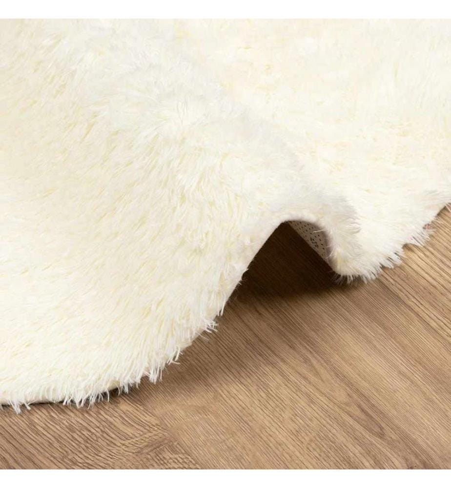 Teppich Shaggy Hochflor NAVARRA Creme 200x200 cm Polyester