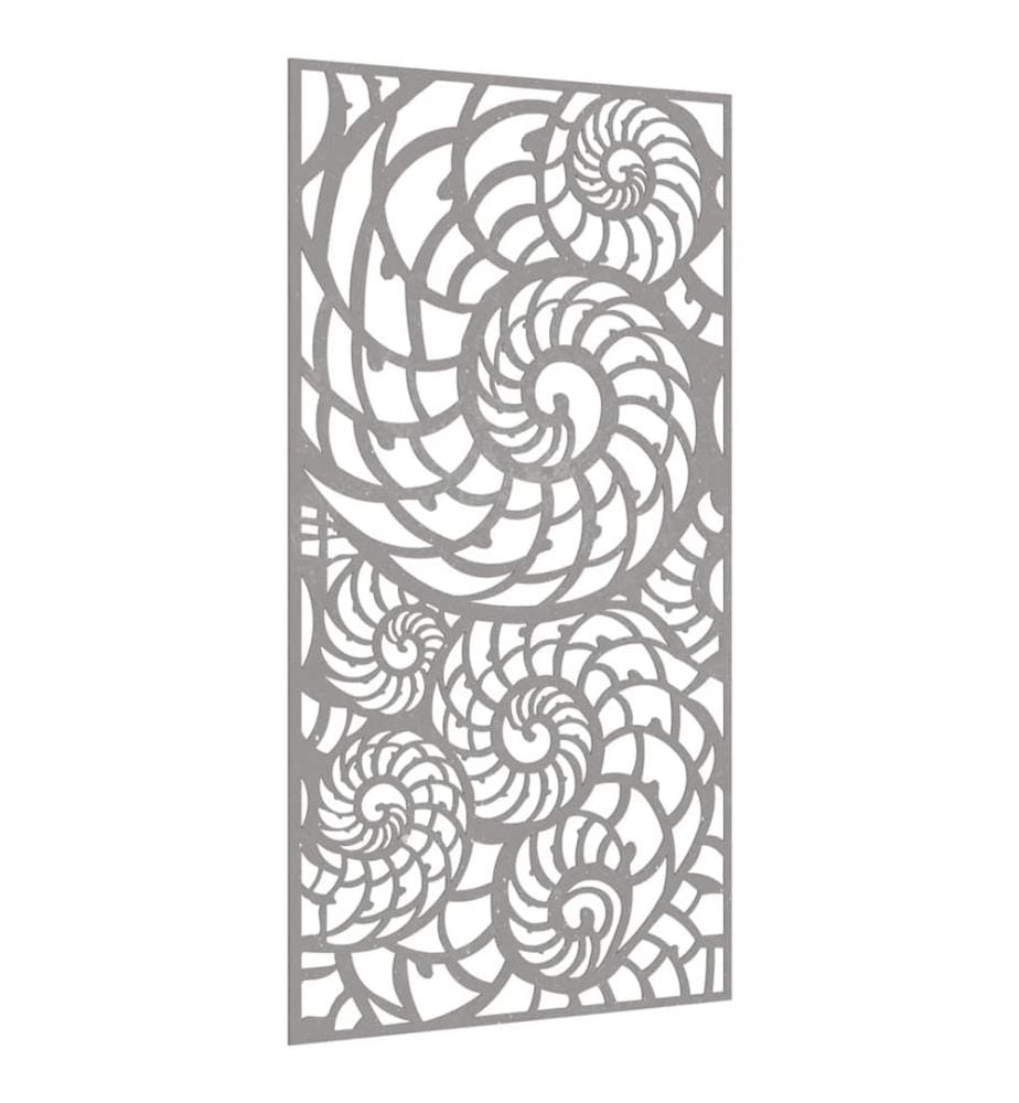 Décoration murale de jardin 105x55 cm acier corten design coque