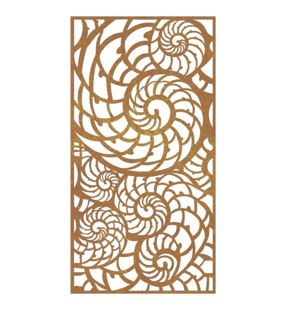 Décoration murale de jardin 105x55 cm acier corten design coque