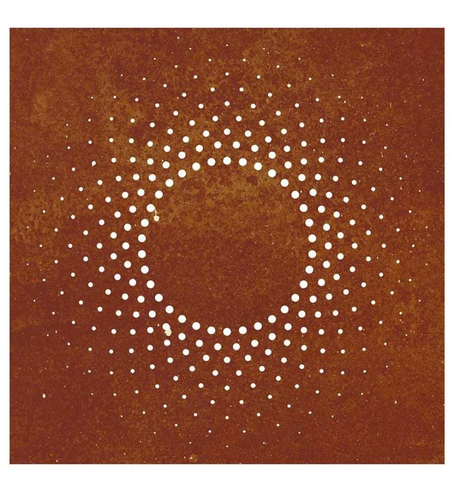 Garten-Wanddeko 55x55 cm Cortenstahl Sonne-Design