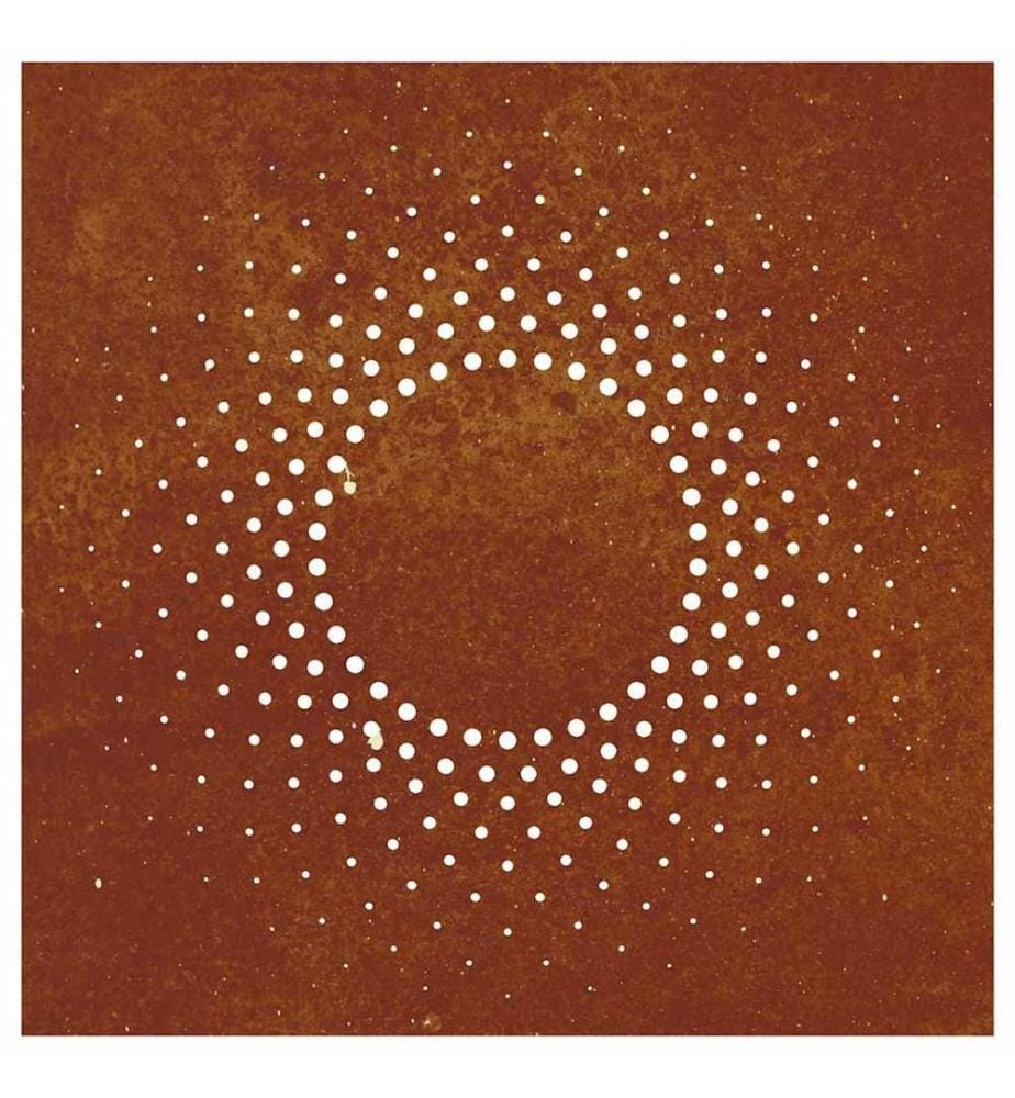 Garten-Wanddeko 55x55 cm Cortenstahl Sonne-Design