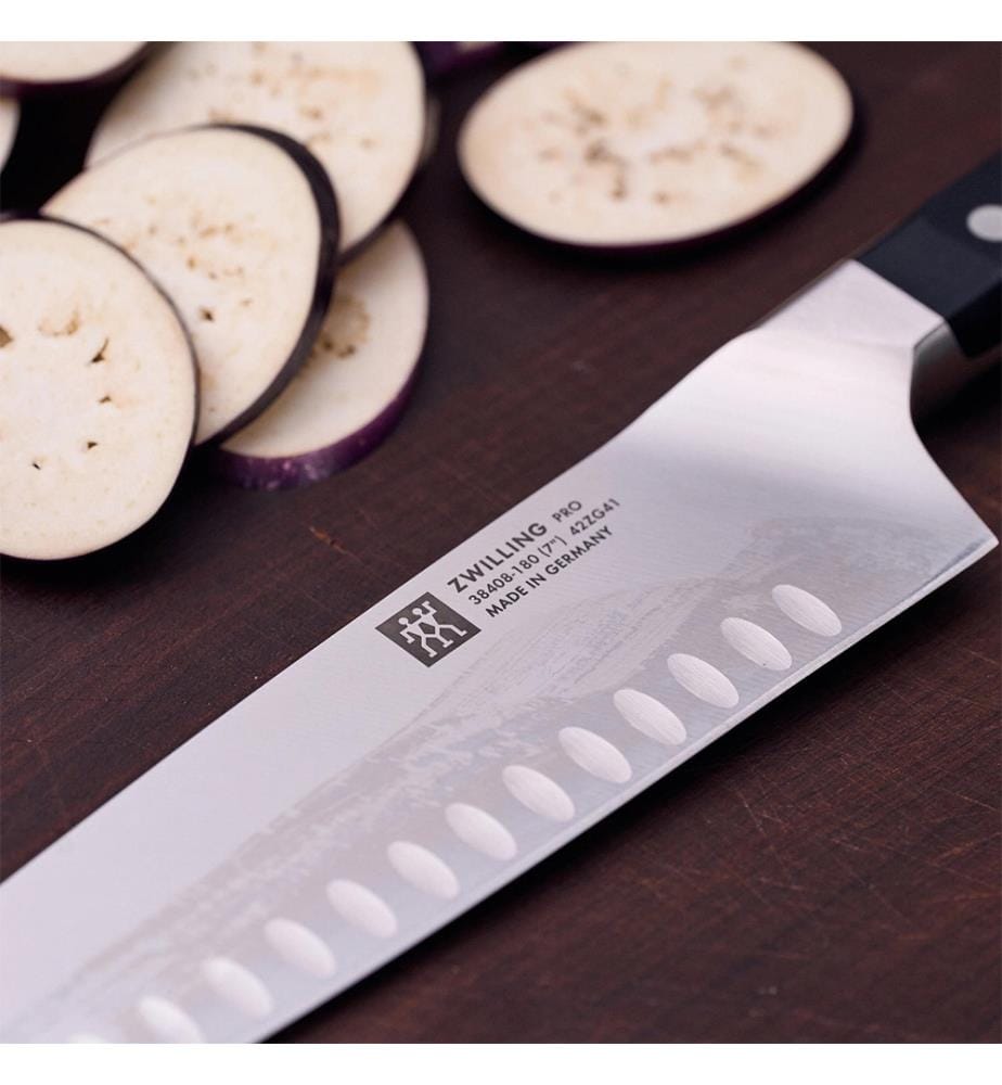 Pro Santokumesser Mit Kullen 180 mm - Schwarz