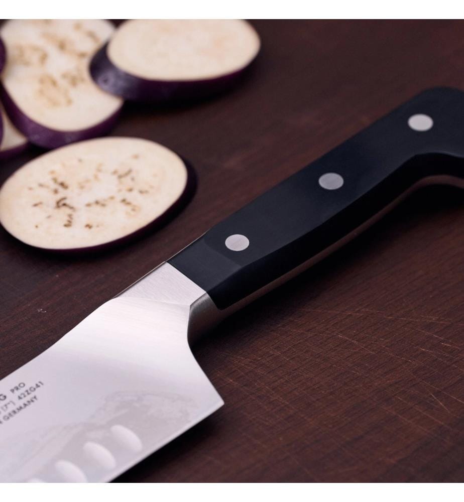 Pro Santokumesser Mit Kullen 180 mm - Schwarz