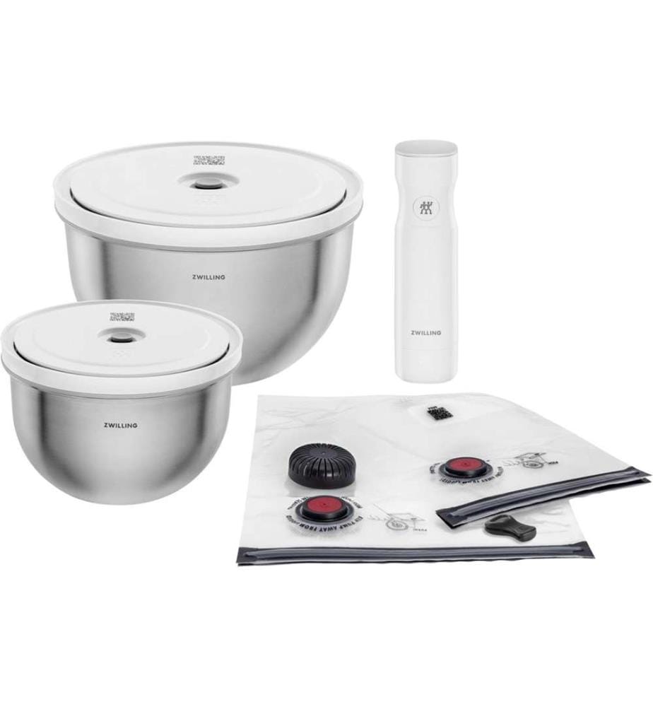 Vacuum starter kit - Fresh & Save Bowls - 9 pieces, stainless steel