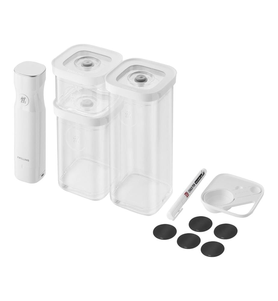 Cube Vacuum Starter Set S, 6 Pcs -Transparent And White