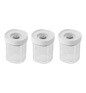 Cube Box - 3 pieces XS - 7.6 x 7.1 x 7.1 cm, 120 ml, transparent-white