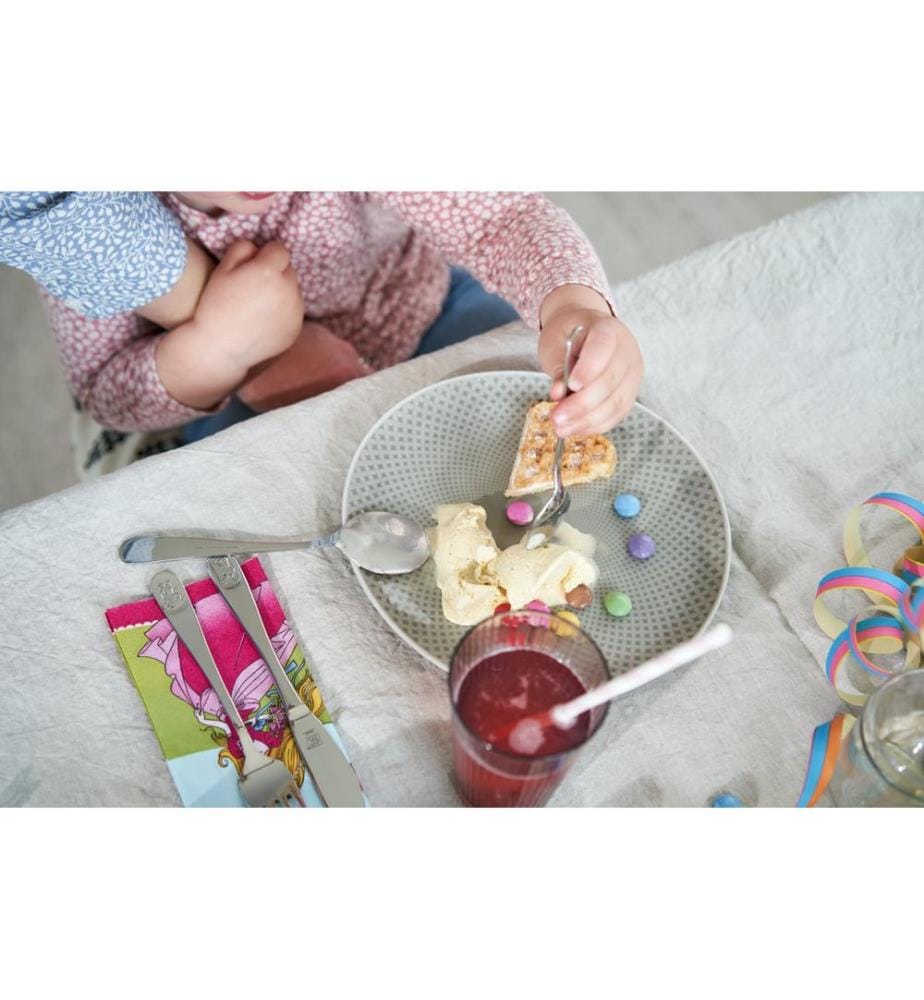 Set di 4 posate per bambini - Argento
